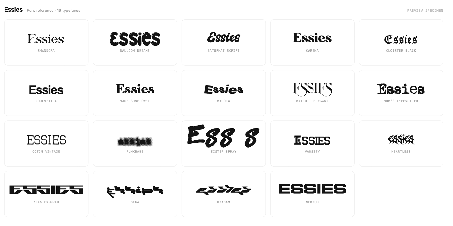 fonts